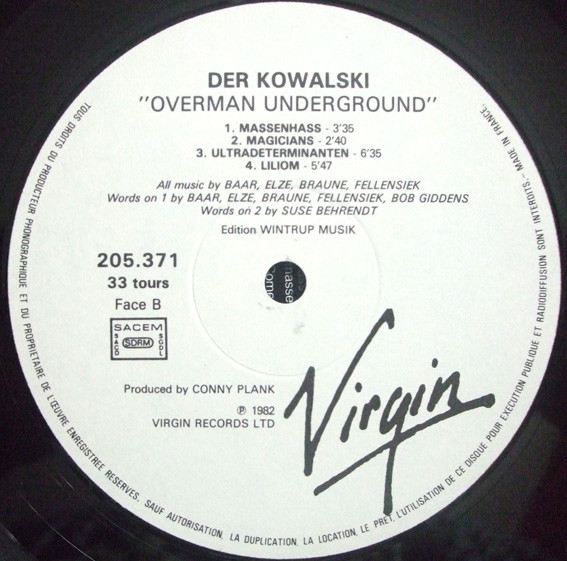 Der Kowalski - Overman Underground | Virgin (205371) - 3