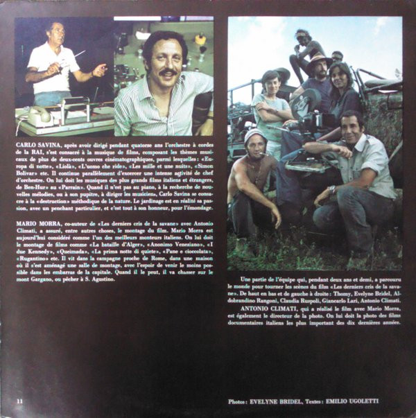 Les Derniers Cris De La Savane (Bande Sonore Originale)