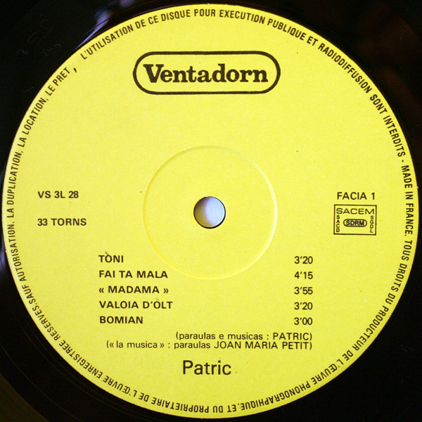 Patric - Patric | Ventadorn (VS 3 L 28) - 3