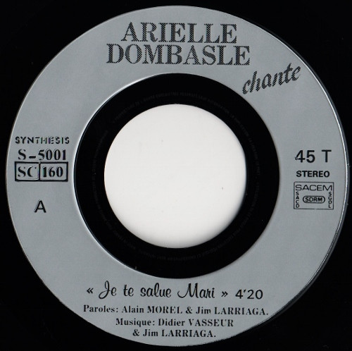 Arielle Dombasle - Je Te Salue Mari | Synthesis (S - 5001) - 3