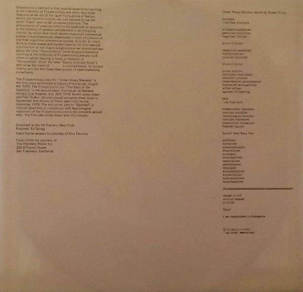 God Save The Queen / Under Heavy Manners