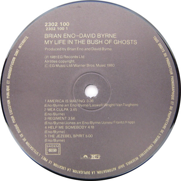 Brian Eno ― David Byrne - My Life In The Bush Of Ghosts | Polydor (2302 100) - 3