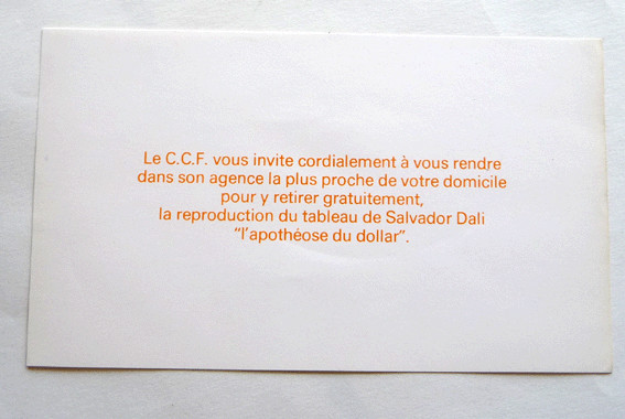 L'Apothéose Du Dollar Racontée Par Salvador Dali
