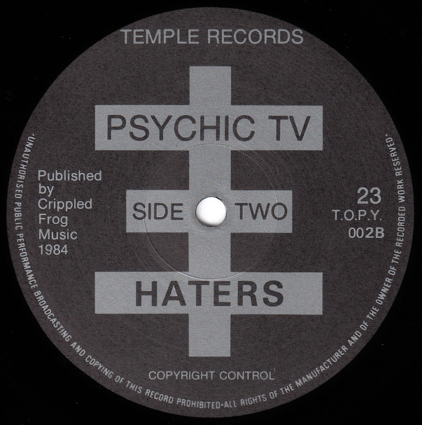Psychic TV - N.Y. Scum | Temple Records (TOPY 002) - 4