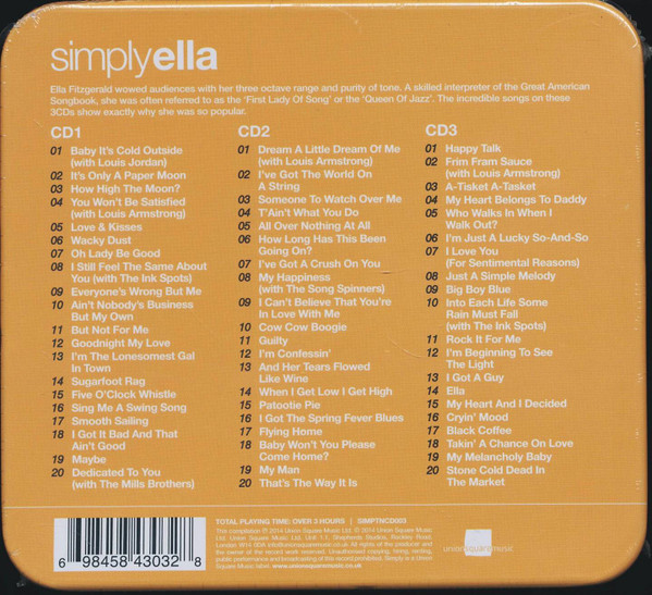 Simply Ella (3CDs From The Queen Of Jazz)
