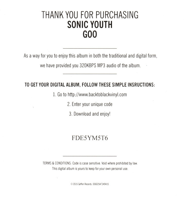Sonic Youth - Goo | DGC (00602547349415) - 8