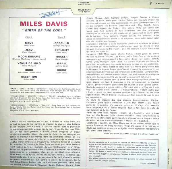 Miles Davis - Birth Of The Cool | Capitol Records (TTX 40678) - 2 Miles Davis - Birth Of The Cool | Capitol Records (TTX 40678) - 2