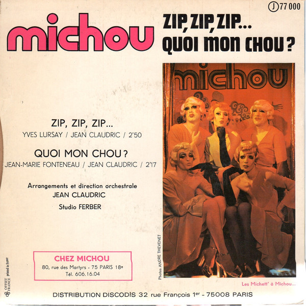 Michou - Zip, Zip, Zip... / Quoi Mon Chou | Michou (J 77000) - 2
