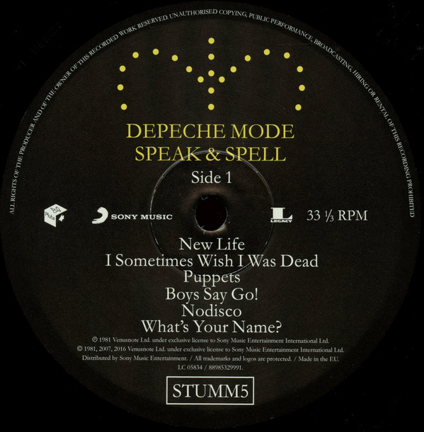 Depeche Mode - Speak & Spell | Mute (STUMM5) - 5 Depeche Mode - Speak & Spell | Mute (STUMM5) - 5