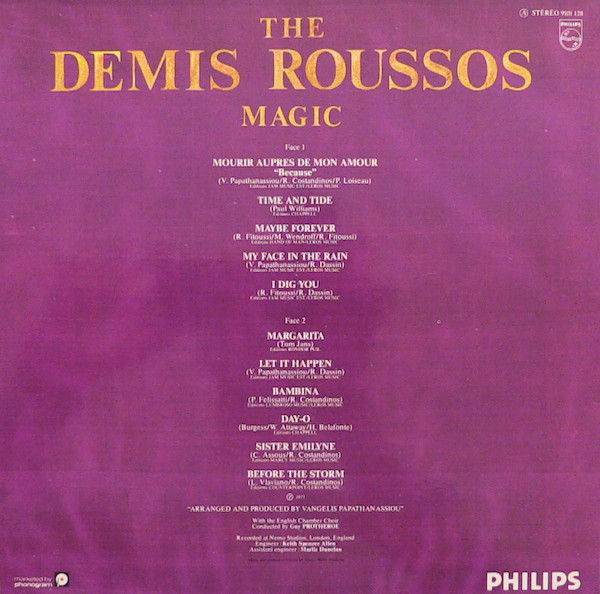Demis Roussos - The Demis Roussos Magic | Philips (9101 128) - 4