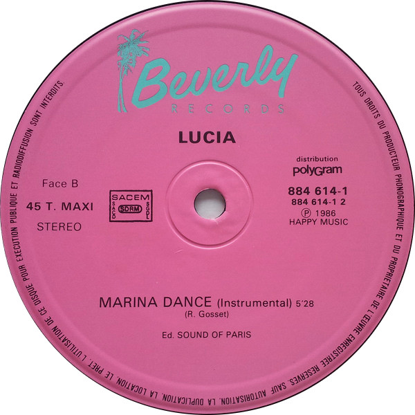 LUCIA / MARINERO Remix 12 イタロ Lucia – Marinero (Remix) – Vinyl (12