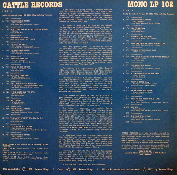 The Blue Seal Pals On Sun-up Serenade