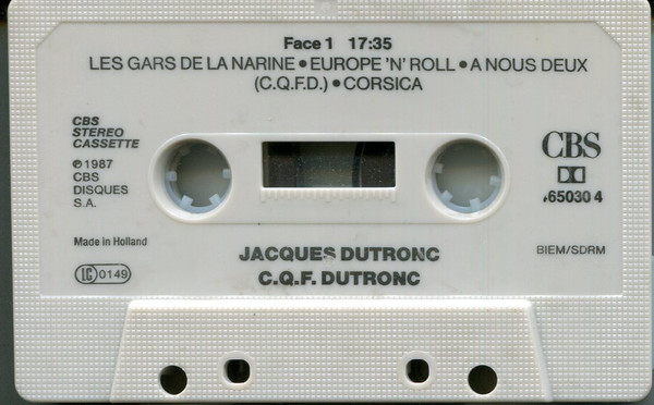 Jacques Dutronc - C.Q.F.Dutronc | CBS (CBS 465030 4) - 3