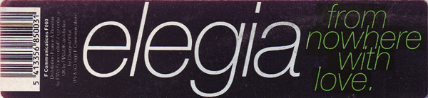 Elegia - From Nowhere With Love | F Communications (F 060) - 5