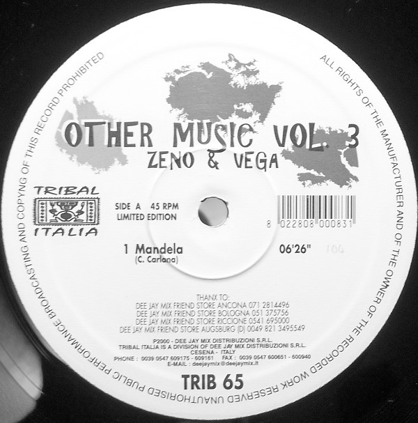 Zeno & Vega - Other Music Vol. 3 | Tribal Italia (TRIB 65) - 2 Zeno & Vega - Other Music Vol. 3 | Tribal Italia (TRIB 65) - 2