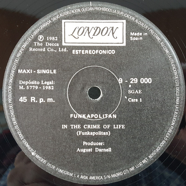 Funkapolitan - In The Crime Of Life | London Records (9-29-000) - 3 Funkapolitan - In The Crime Of Life | London Records (9-29-000) - 3