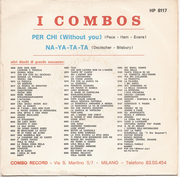 Per Chi (Without You) / Na-Ya-Ta-Ta