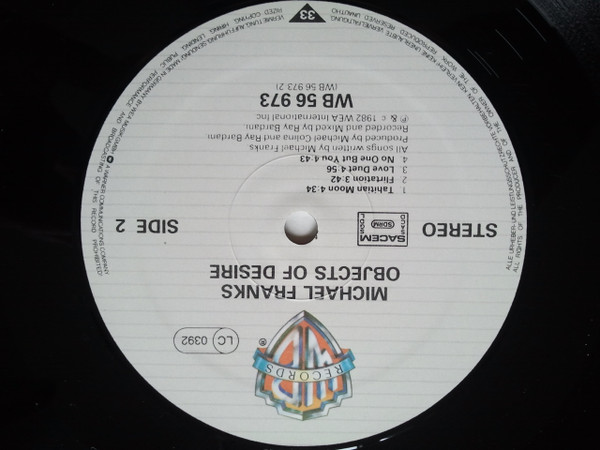 Michael Franks - Objects Of Desire | Warner Bros. Records (WB K 56 973) - 4 Michael Franks - Objects Of Desire | Warner Bros. Records (WB K 56 973) - 4