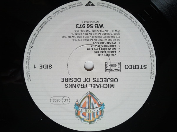 Michael Franks - Objects Of Desire | Warner Bros. Records (WB K 56 973) - 3 Michael Franks - Objects Of Desire | Warner Bros. Records (WB K 56 973) - 3