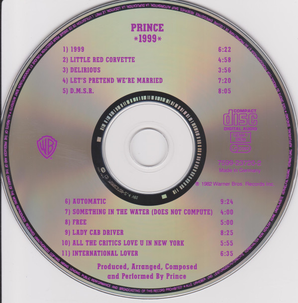 Prince - 1999 | Warner Bros. Records (7599-23720-2) - 3 Prince - 1999 | Warner Bros. Records (7599-23720-2) - 3