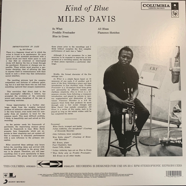 Miles Davis - Kind Of Blue (Clear) | Columbia (19439802191) - 2