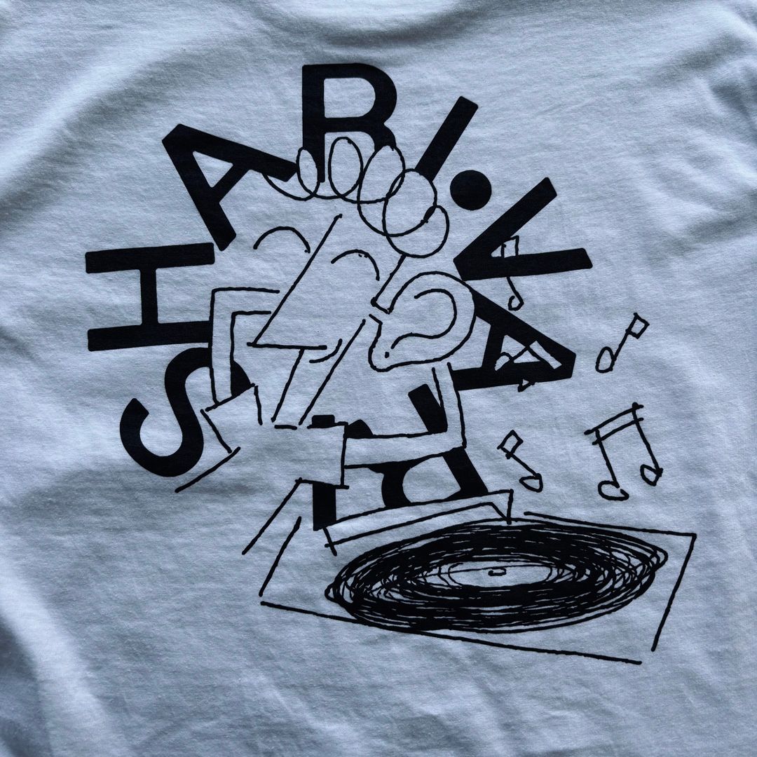 Shari-Vari - Listen Tee (White / Black) - 4