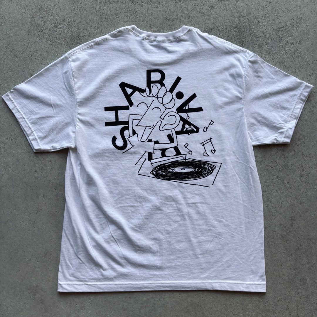 Shari-Vari - Listen Tee (White / Black) - main