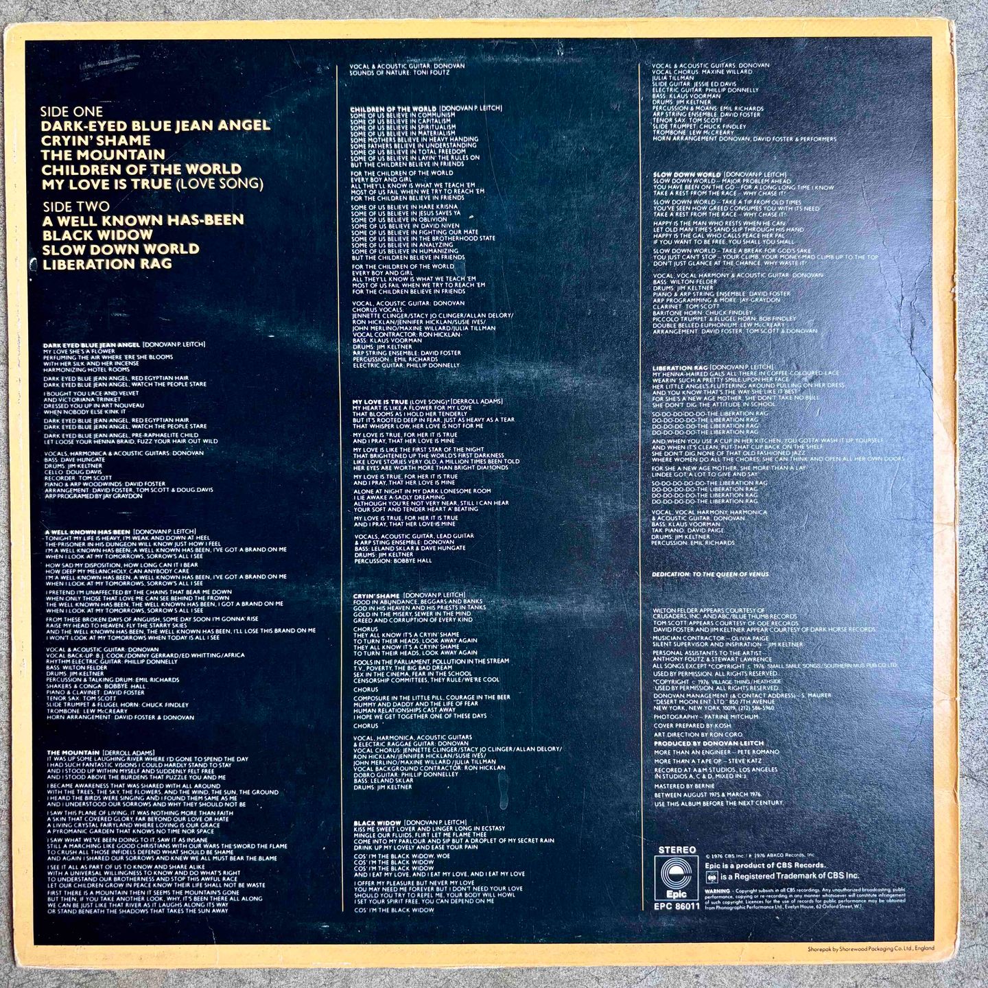 Donovan - Slow Down World | Epic (S EPC 86011) - 2
