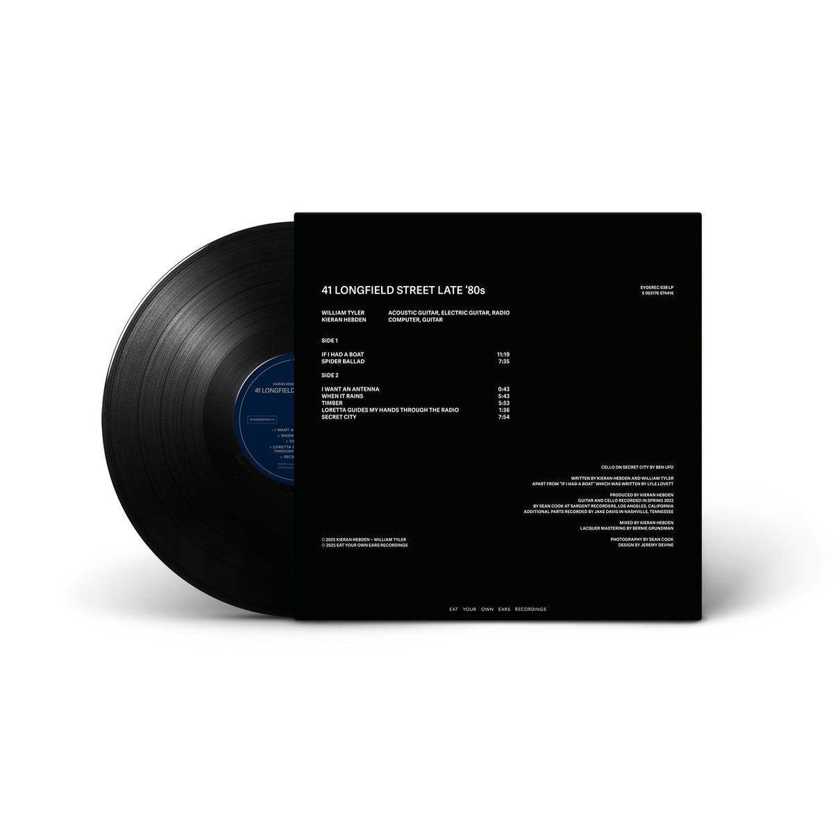 Kieran Hebden , William Tyler - 41 Longfield Street Late 80s | Eat Your Own Ears Recordings (EYOEREC 038LP) - 3