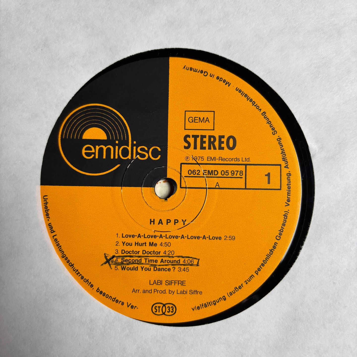 Labi Siffre - Happy | Emidisc (062 EMD 05 978) - 3