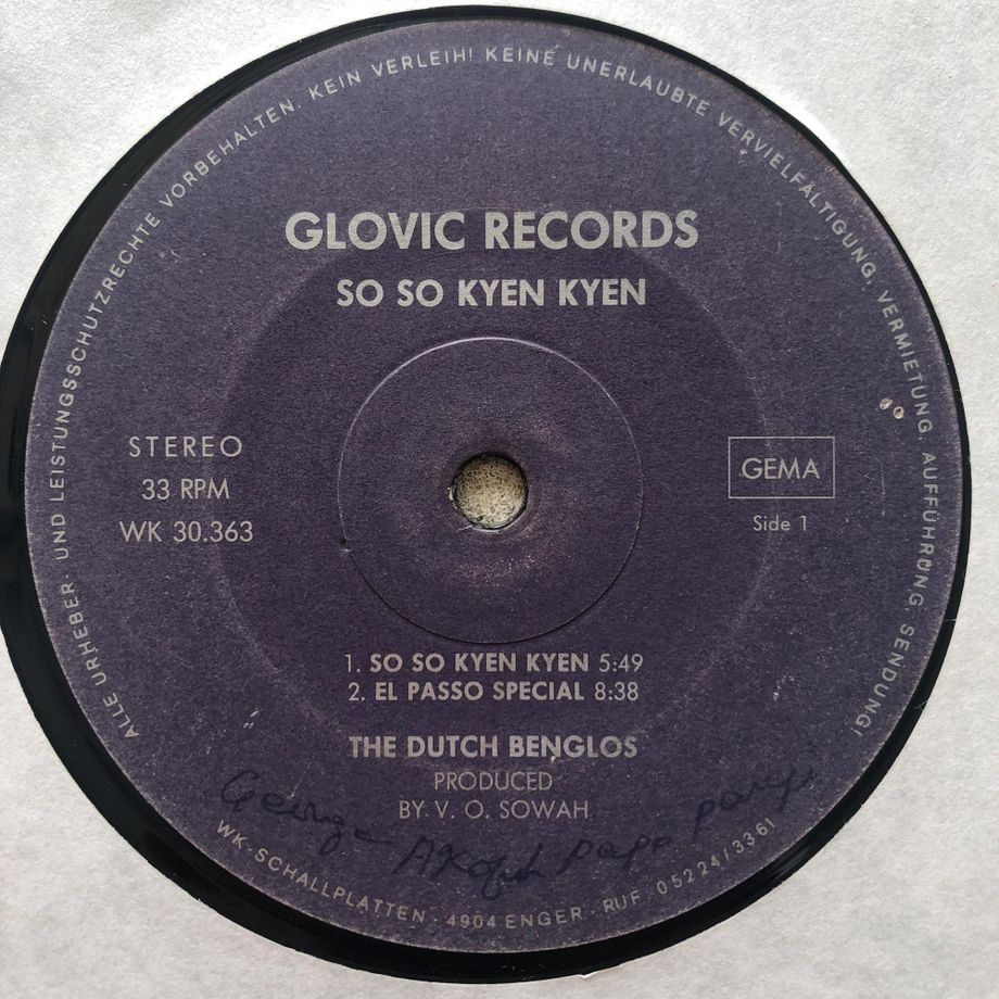 The Dutch Benglos - So So Kyen Kyen (So So Chin Chin) | Glovic Records (WK 30.363) - 3 The Dutch Benglos - So So Kyen Kyen (So So Chin Chin) | Glovic Records (WK 30.363) - 3