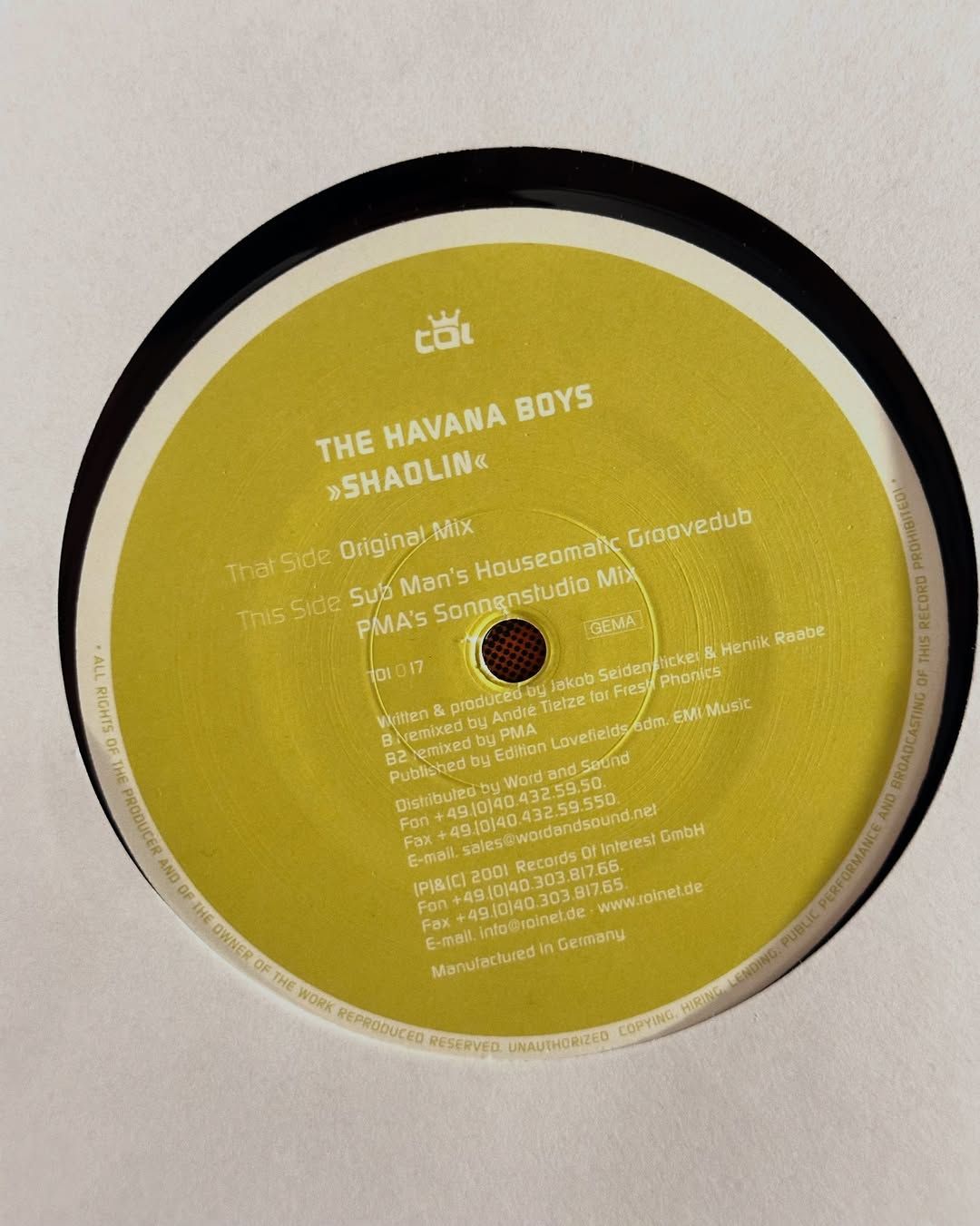 The Havana Boys - Shaolin | Trax Of Interest (TOI 017)