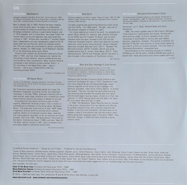 Close To The Noise Floor Presents… Additive Noise Function: Formative UK, European & North American Electronica 1978-84